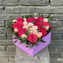 Цветочная композиция из Розы в коробке в Дивногорске