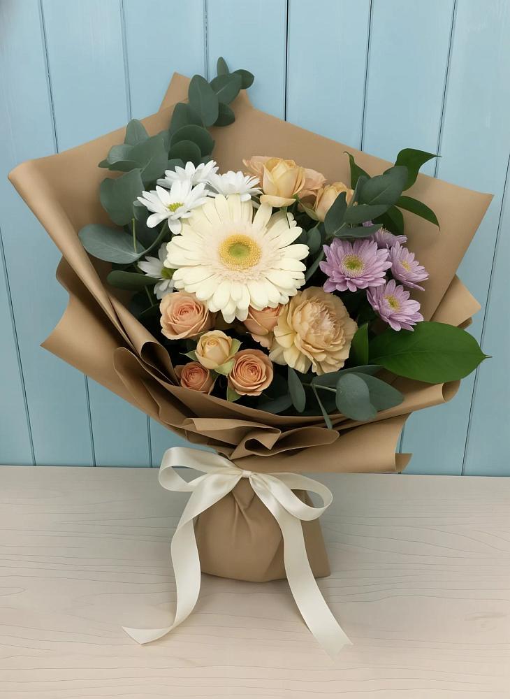 Букет цветов из: Герберы и Хризантемы в Дивногорске