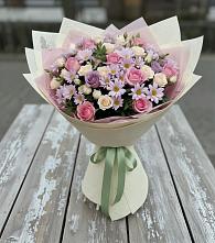 Букет цветов из:  Розы и Хризантемы в Дивногорске
