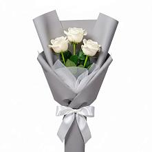 Букет 3 белые розы #REPLACE_PRED# Дивногорске