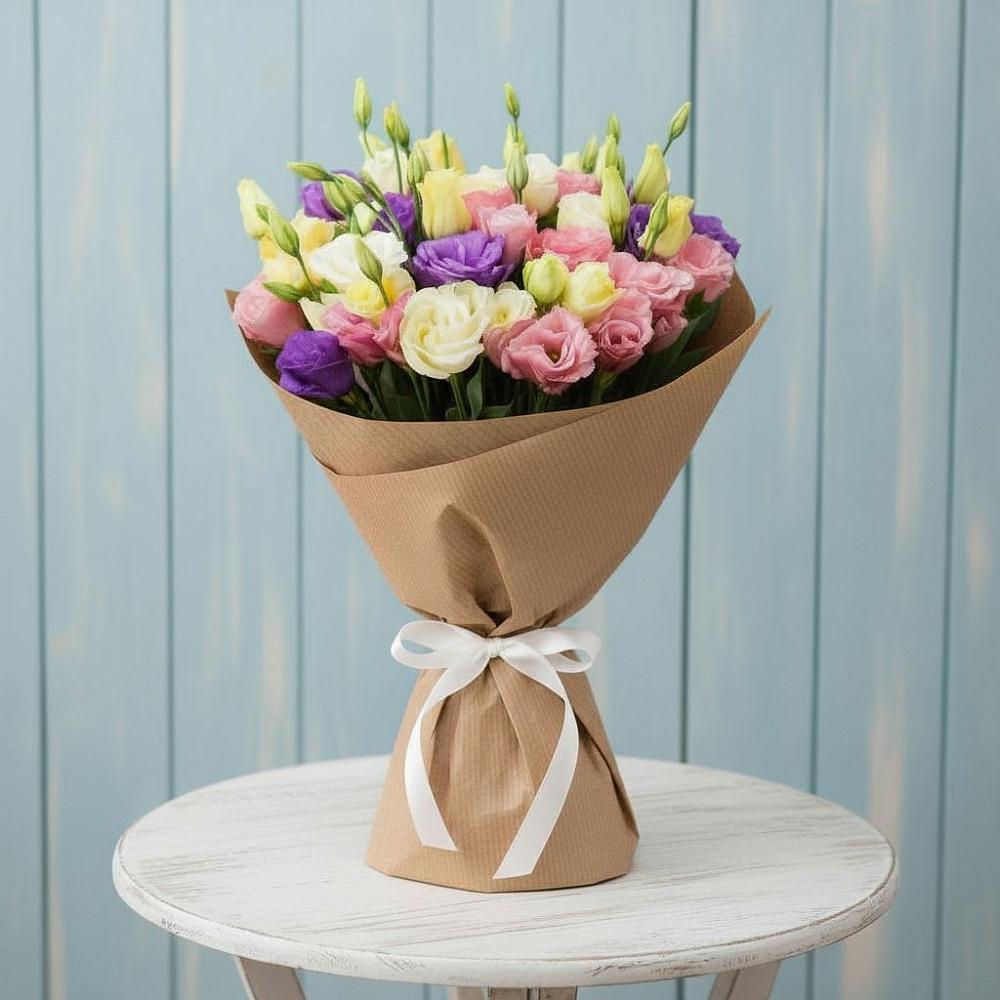 Букет цветов из: Лизиантусы в Дивногорске