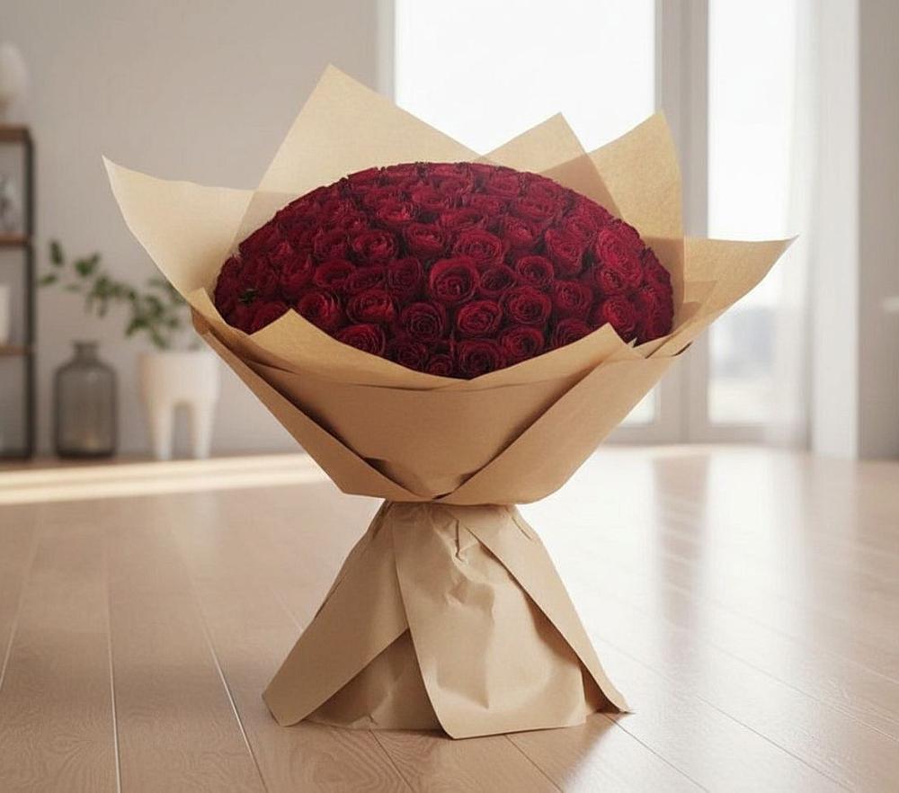 Букет 101 Красная роза в Дивногорске