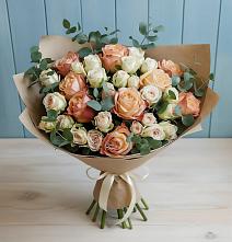 Букет цветов из:  Альстромерии и Розы #REPLACE_PRED# Дивногорске